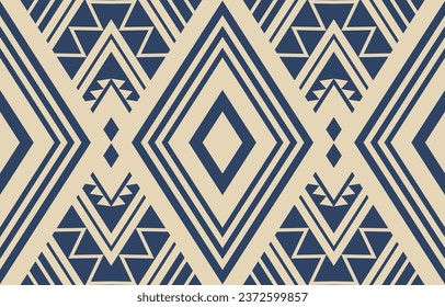 Ethnic abstract ikat art. Aztec ornament print. geometric ethnic pattern seamless  color oriental.  Design for background ,curtain, carpet, wallpaper, clothing, wrapping, Batik, vector illustration.