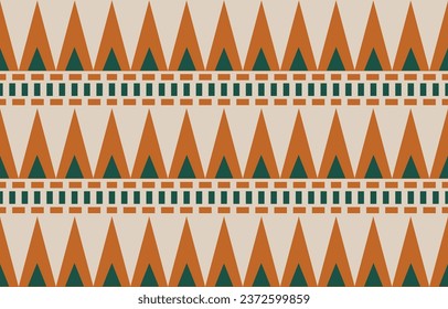 Ethnic abstract ikat art. Aztec ornament print. geometric ethnic pattern seamless  color oriental.  Design for background ,curtain, carpet, wallpaper, clothing, wrapping, Batik, vector illustration.