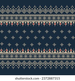 Ethnic abstract ikat art. Aztec ornament print. Geometric ethnic pattern seamless color oriental. Design for background, curtain, carpet, wallpaper, clothing, wrapping , vector, illustration.