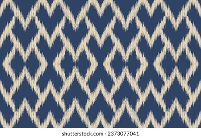 Ethnic abstract ikat art. Aztec ornament print. geometric ethnic pattern seamless  color oriental.  Design for background ,curtain, carpet, wallpaper, clothing, wrapping, Batik, vector illustration.