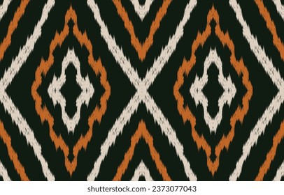 Ethnic abstract ikat art. Aztec ornament print. geometric ethnic pattern seamless  color oriental.  Design for background ,curtain, carpet, wallpaper, clothing, wrapping, Batik, vector illustration.