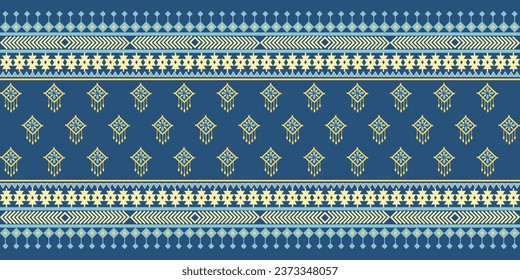 Ethnic abstract ikat art. Aztec ornament print. Geometric ethnic pattern seamless color oriental. Design for background, curtain, carpet, wallpaper, clothing, wrapping , vector, illustration.