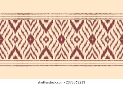 Ethnic abstract ikat art. Aztec ornament print. geometric ethnic pattern seamless  color oriental.  Design for background ,curtain, carpet, wallpaper, clothing, wrapping, Batik, vector illustration.