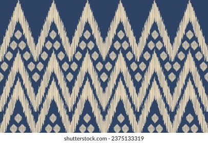 Ethnic abstract ikat art. Aztec ornament print. geometric ethnic pattern seamless  color oriental.  Design for background ,curtain, carpet, wallpaper, clothing, wrapping, Batik, vector illustration.