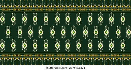 Ethnic abstract ikat art. Aztec ornament print. Geometric ethnic pattern seamless color oriental. Design for background, curtain, carpet, wallpaper, clothing, wrapping , vector, illustration.