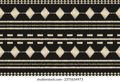 Ethnic abstract ikat art. Aztec ornament print. geometric ethnic pattern seamless  color oriental.  Design for background ,curtain, carpet, wallpaper, clothing, wrapping, Batik, vector illustration.