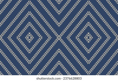 Ethnic abstract ikat art. Aztec ornament print. geometric ethnic pattern seamless  color oriental.  Design for background ,curtain, carpet, wallpaper, clothing, wrapping, Batik, vector illustration.