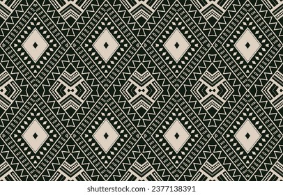 Ethnic abstract ikat art. Aztec ornament print. geometric ethnic pattern seamless  color oriental.  Design for background ,curtain, carpet, wallpaper, clothing, wrapping, Batik, vector illustration.