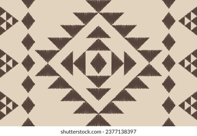 Ethnic abstract ikat art. Aztec ornament print. geometric ethnic pattern seamless  color oriental.  Design for background ,curtain, carpet, wallpaper, clothing, wrapping, Batik, vector illustration.