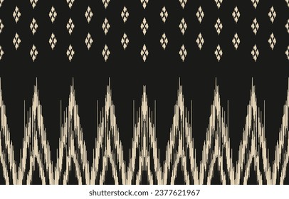 Ethnic abstract ikat art. Aztec ornament print. geometric ethnic pattern seamless  color oriental.  Design for background ,curtain, carpet, wallpaper, clothing, wrapping, Batik, vector illustration.