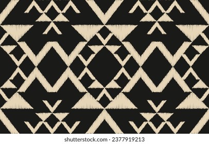 Ethnic abstract ikat art. Aztec ornament print. geometric ethnic pattern seamless  color oriental.  Design for background ,curtain, carpet, wallpaper, clothing, wrapping, Batik, vector illustration.