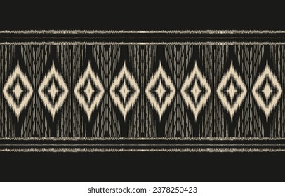 Ethnic abstract ikat art. Aztec ornament print. geometric ethnic pattern seamless  color oriental.  Design for background ,curtain, carpet, wallpaper, clothing, wrapping, Batik, vector illustration.