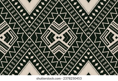 Ethnic abstract ikat art. Aztec ornament print. geometric ethnic pattern seamless  color oriental.  Design for background ,curtain, carpet, wallpaper, clothing, wrapping, Batik, vector illustration.