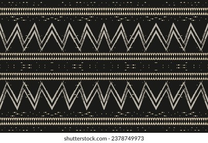 Ethnic abstract ikat art. Aztec ornament print. geometric ethnic pattern seamless  color oriental.  Design for background ,curtain, carpet, wallpaper, clothing, wrapping, Batik, vector illustration.