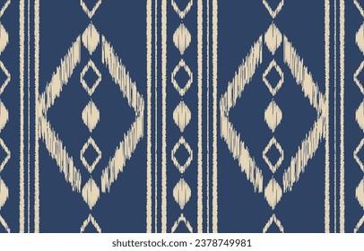 Ethnic abstract ikat art. Aztec ornament print. geometric ethnic pattern seamless  color oriental.  Design for background ,curtain, carpet, wallpaper, clothing, wrapping, Batik, vector illustration.