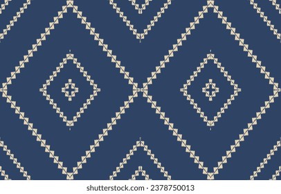 Ethnic abstract ikat art. Aztec ornament print. geometric ethnic pattern seamless  color oriental.  Design for background ,curtain, carpet, wallpaper, clothing, wrapping, Batik, vector illustration.