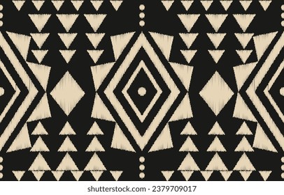 Ethnic abstract ikat art. Aztec ornament print. geometric ethnic pattern seamless  color oriental.  Design for background ,curtain, carpet, wallpaper, clothing, wrapping, Batik, vector illustration.