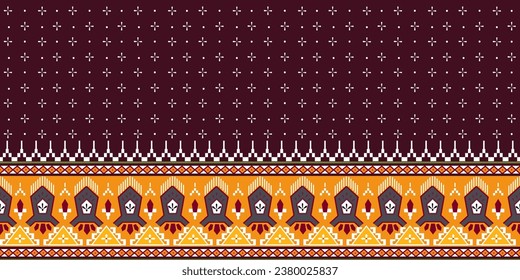 Ethnic abstract ikat art. Aztec ornament print. Geometric ethnic pattern seamless color oriental. Design for background, curtain, carpet, wallpaper, clothing, wrapping , vector, illustration.