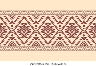 Ethnic abstract ikat art. Aztec ornament print. geometric ethnic pattern seamless  color oriental.  Design for background ,curtain, carpet, wallpaper, clothing, wrapping, Batik, vector illustration.