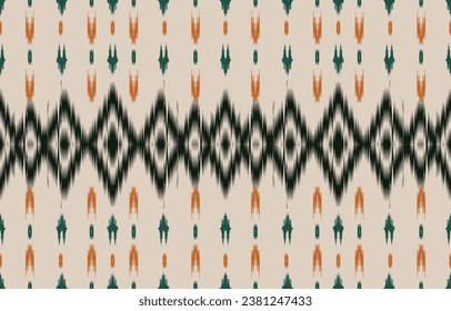 Ethnic abstract ikat art. Aztec ornament print. geometric ethnic pattern seamless  color oriental.  Design for background ,curtain, carpet, wallpaper, clothing, wrapping, Batik, vector illustration.