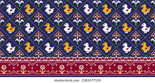 Ethnic abstract ikat art. Aztec ornament print. Geometric ethnic pattern seamless color oriental. Design for background, curtain, carpet, wallpaper, clothing, wrapping , vector, illustration.
