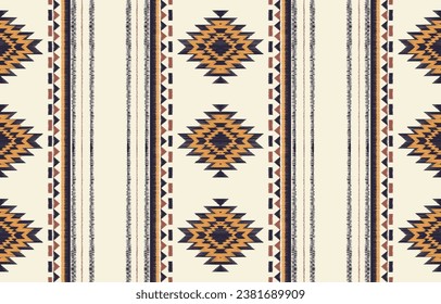 Ethnic abstract ikat art. Aztec ornament print. geometric ethnic pattern seamless  color oriental.  Design for background ,curtain, carpet, wallpaper, clothing, wrapping, Batik, vector illustration.