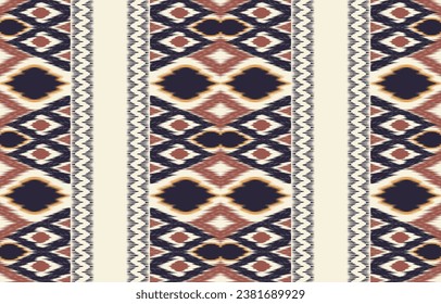 Ethnic abstract ikat art. Aztec ornament print. geometric ethnic pattern seamless  color oriental.  Design for background ,curtain, carpet, wallpaper, clothing, wrapping, Batik, vector illustration.