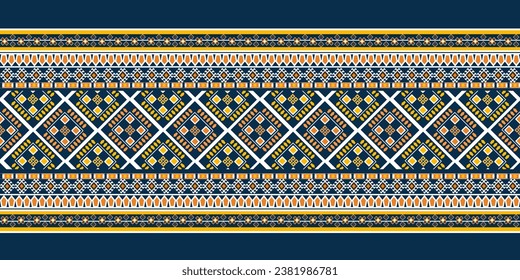 Ethnic abstract ikat art. Aztec ornament print. Geometric ethnic pattern seamless color oriental. Design for background, curtain, carpet, wallpaper, clothing, wrapping , vector, illustration.