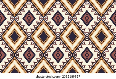 Ethnic abstract ikat art. Aztec ornament print. geometric ethnic pattern seamless  color oriental.  Design for background ,curtain, carpet, wallpaper, clothing, wrapping, Batik, vector illustration.