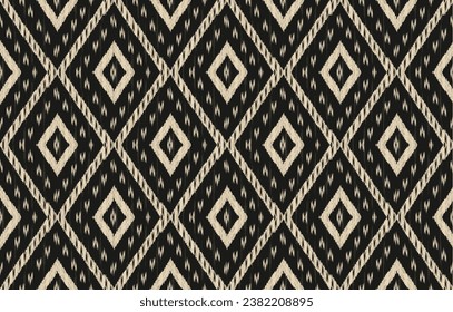 Ethnic abstract ikat art. Aztec ornament print. geometric ethnic pattern seamless  color oriental.  Design for background ,curtain, carpet, wallpaper, clothing, wrapping, Batik, vector illustration.