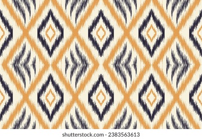 Ethnic abstract ikat art. Aztec ornament print. geometric ethnic pattern seamless  color oriental.  Design for background ,curtain, carpet, wallpaper, clothing, wrapping, Batik, vector illustration.