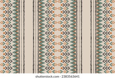 Ethnic abstract ikat art. Aztec ornament print. geometric ethnic pattern seamless  color oriental.  Design for background ,curtain, carpet, wallpaper, clothing, wrapping, Batik, vector illustration.