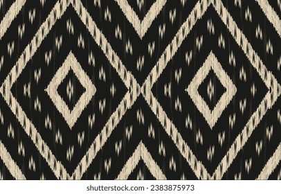 Ethnic abstract ikat art. Aztec ornament print. geometric ethnic pattern seamless  color oriental.  Design for background ,curtain, carpet, wallpaper, clothing, wrapping, Batik, vector illustration.