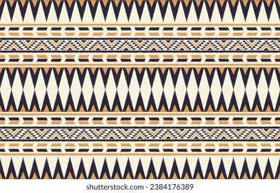 Ethnic abstract ikat art. Aztec ornament print. geometric ethnic pattern seamless  color oriental.  Design for background ,curtain, carpet, wallpaper, clothing, wrapping, Batik, vector illustration.