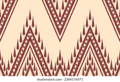 Ethnic abstract ikat art. Aztec ornament print. geometric ethnic pattern seamless  color oriental.  Design for background ,curtain, carpet, wallpaper, clothing, wrapping, Batik, vector illustration.
