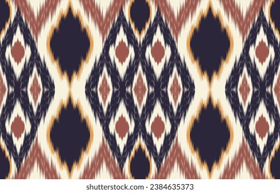 Ethnic abstract ikat art. Aztec ornament print. geometric ethnic pattern seamless  color oriental.  Design for background ,curtain, carpet, wallpaper, clothing, wrapping, Batik, vector illustration.