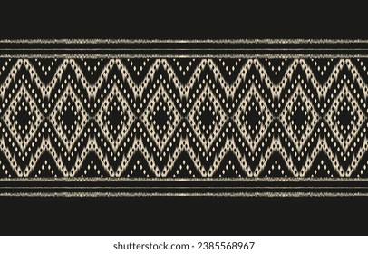 Ethnic abstract ikat art. Aztec ornament print. geometric ethnic pattern seamless  color oriental.  Design for background ,curtain, carpet, wallpaper, clothing, wrapping, Batik, vector illustration.