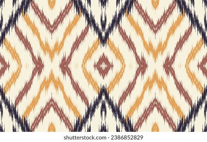 Ethnic abstract ikat art. Aztec ornament print. geometric ethnic pattern seamless  color oriental.  Design for background ,curtain, carpet, wallpaper, clothing, wrapping, Batik, vector illustration.
