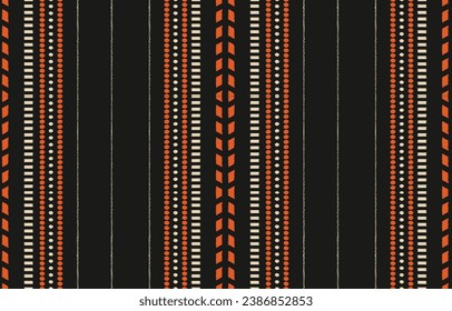 Ethnic abstract ikat art. Aztec ornament print. geometric ethnic pattern seamless  color oriental.  Design for background ,curtain, carpet, wallpaper, clothing, wrapping, Batik, vector illustration.