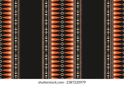 Ethnic abstract ikat art. Aztec ornament print. geometric ethnic pattern seamless  color oriental.  Design for background ,curtain, carpet, wallpaper, clothing, wrapping, Batik, vector illustration.