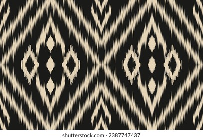 Ethnic abstract ikat art. Aztec ornament print. geometric ethnic pattern seamless  color oriental.  Design for background ,curtain, carpet, wallpaper, clothing, wrapping, Batik, vector illustration.