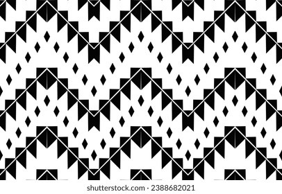 Ethnic abstract ikat art. Aztec ornament print. geometric ethnic pattern seamless  color oriental.  Design for background ,curtain, carpet, wallpaper, clothing, wrapping, Batik, vector illustration.