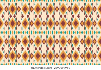 Ethnic abstract ikat art. Aztec ornament print. geometric ethnic pattern seamless  color oriental.  Design for background ,curtain, carpet, wallpaper, clothing, wrapping, Batik, vector illustration.