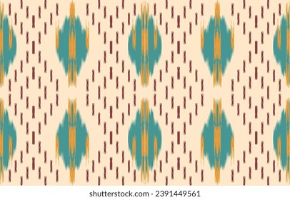 Ethnic abstract ikat art. Aztec ornament print. geometric ethnic pattern seamless  color oriental.  Design for background ,curtain, carpet, wallpaper, clothing, wrapping, Batik, vector illustration.