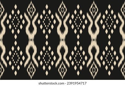 Ethnic abstract ikat art. Aztec ornament print. geometric ethnic pattern seamless  color oriental.  Design for background ,curtain, carpet, wallpaper, clothing, wrapping, Batik, vector illustration.