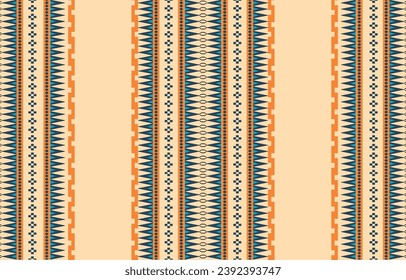 Ethnic abstract ikat art. Aztec ornament print. geometric ethnic pattern seamless  color oriental.  Design for background ,curtain, carpet, wallpaper, clothing, wrapping, Batik, vector illustration.
