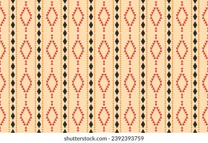 Ethnic abstract ikat art. Aztec ornament print. geometric ethnic pattern seamless  color oriental.  Design for background ,curtain, carpet, wallpaper, clothing, wrapping, Batik, vector illustration.