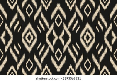 Ethnic abstract ikat art. Aztec ornament print. geometric ethnic pattern seamless  color oriental.  Design for background ,curtain, carpet, wallpaper, clothing, wrapping, Batik, vector illustration.