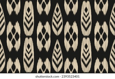 Ethnic abstract ikat art. Aztec ornament print. geometric ethnic pattern seamless  color oriental.  Design for background ,curtain, carpet, wallpaper, clothing, wrapping, Batik, vector illustration.