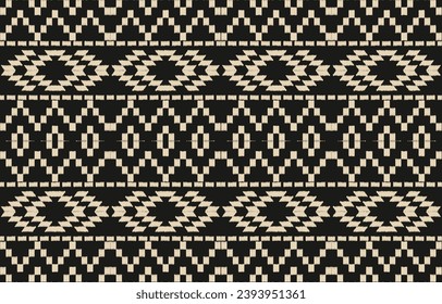 Ethnic abstract ikat art. Aztec ornament print. geometric ethnic pattern seamless  color oriental.  Design for background ,curtain, carpet, wallpaper, clothing, wrapping, Batik, vector illustration.